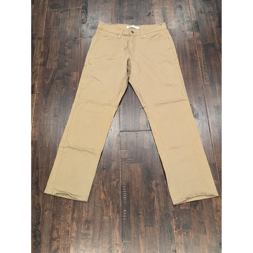 Levi Strauss Signature Khaki Pants Straight Leg Mens 29x28 Stretch Chinos - Picture 1 of 7